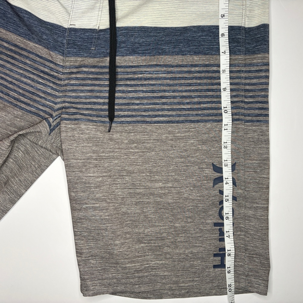 Hurley Men’s Blue and Gray Gradient Stripe Board Shorts - Picture 10 of 10